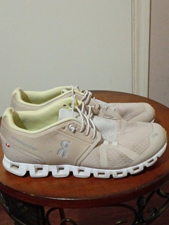 On Clouds Shoes - On Running Cloud Terry Dune Sand/Pearl Women's Size 7.5 Running Shoes